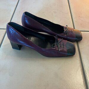 Vintage Massimo Italy Leather Block Heels – Size 8